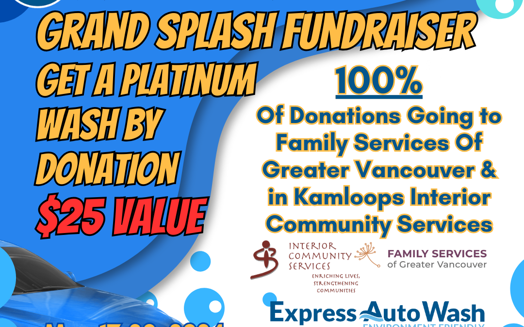 Grand Splash Fundraiser May 17-20, 2024